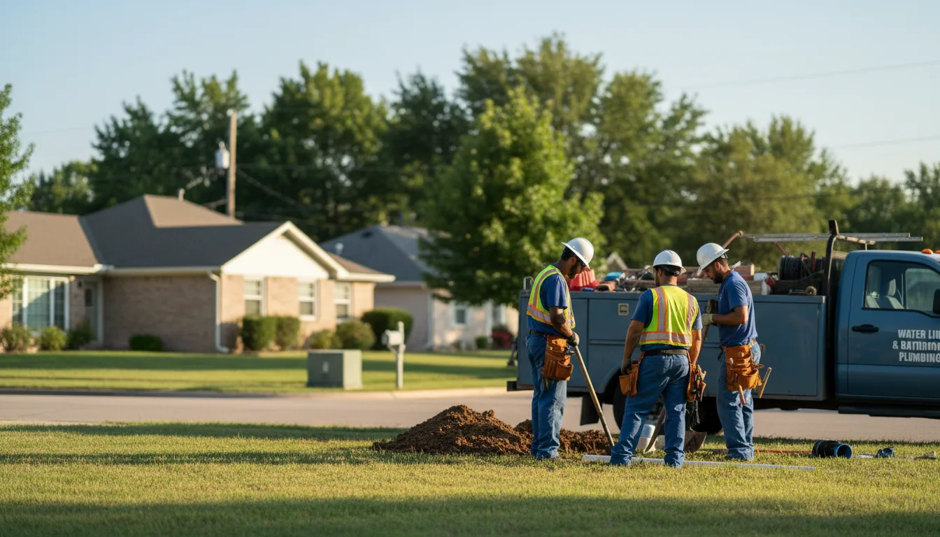 Residential water line and bathroom plumbing service in Plato, MO